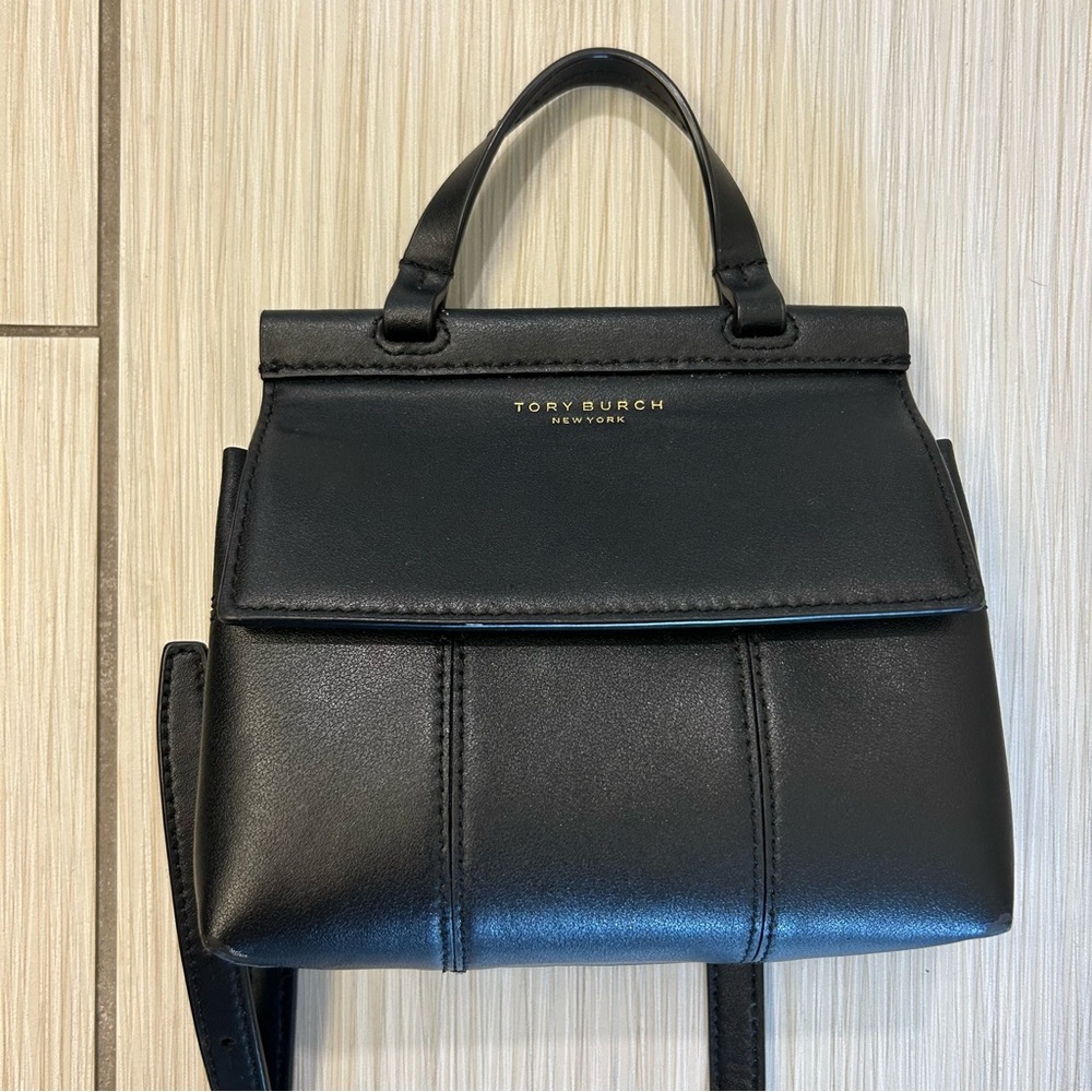 Tory Burch Block-T Mini Leather Satchel